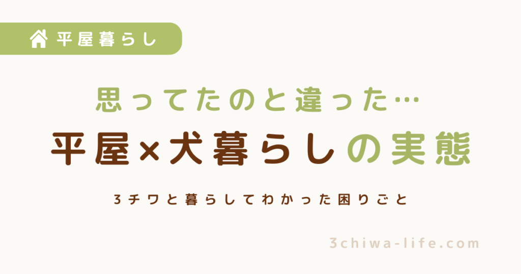 平屋×犬は快適？3匹と暮らしてわかった困りごと_アイキャッチ画像