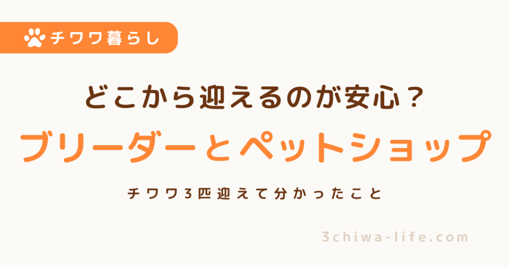 ブリーダーとペットショップ、迎えるならどちらが安心？犬3匹迎えた我が家の体験談_アイキャッチ画像
